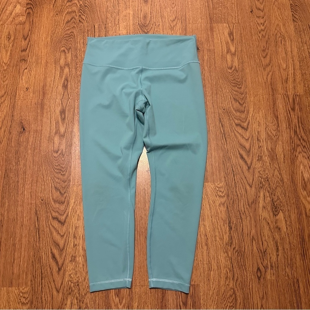 Lululemon sage green Leggings size 14 activewear sports running high rise